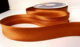 BB2127 25mm Walnut Brown Satin Bias Binding Tape