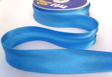 BB2151 25mm Bright Blue Satin Bias Binding Tape
