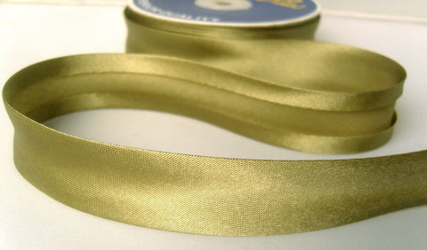 BB2171 25mm Dull Khaki Green Satin Bias Binding Tape