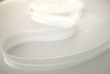 BB222 19mm White Satin Bias Binding - Ribbonmoon