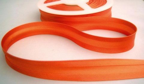 BB308 19mm Orange Satin Bias Binding - Ribbonmoon