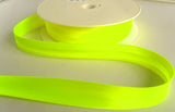 BB342 19mm Fluorescent Yellow Satin Bias Binding - Ribbonmoon