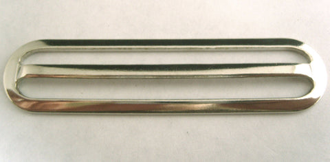 BK113 Silver Metal Belt Slider, 75mm Inside Width - Ribbonmoon