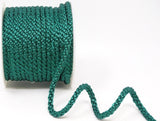 C307 6mm Bottle Green Crepe Cord by British Trimmings