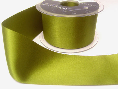 R6256 25mm Moss Green Single Face Satin Ribbon by Berisfords