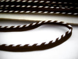 FT1526 2.5mm Dark Brown and White Piping Cord on Insertion Braid