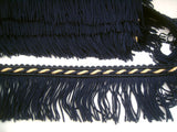 FT1831 5cm Navy and Ecru Cut Fringe on a Corded Braid