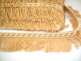 FT1843 5cm Pale Fawn Beige and Cream Cut Fringe on a Corded Braid