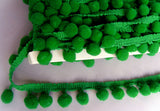 FT3001 23mm Emerald Green Pom Pom Bobble Fringe - Ribbonmoon