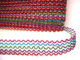 FT3117 22mm Metallic Red, Blue, Pink, Green and Purple Braid Trimming