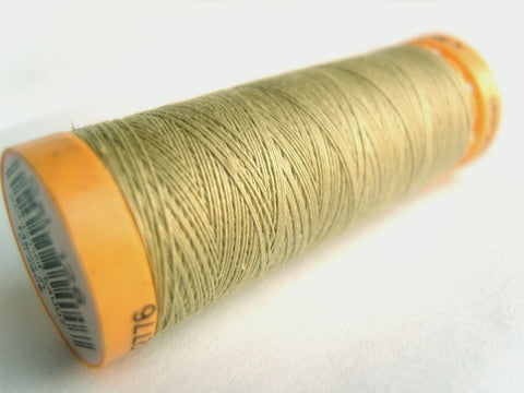 100 Metre Spool, Gutermann 100% Natural Cotton Sewing Thread with a Silky Finish pale green