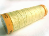 100 Metre Spool, Gutermann 100% Natural Cotton Sewing Thread with a Silky Finish pale green