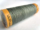 100 Metre Spool, Gutermann 100% Natural Cotton Sewing Thread with a Silky Finish Slate grey