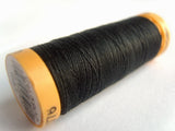 100 Metre Spool, Gutermann 100% Natural Cotton Sewing Thread with a Silky Finish deep navy grey