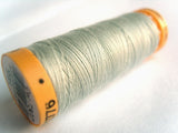 100 Metre Spool, Gutermann 100% Natural Cotton Sewing Thread with a Silky Finish pale grey