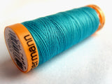 100 Metre Spool, Gutermann 100% Natural Cotton Sewing Thread with a Silky Finish Pale Peacock Blue