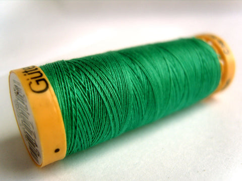 100 Metre Spool, Gutermann 100% Natural Cotton Sewing Thread with a Silky Finish green