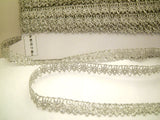 L259 13mm Silver Metallic Lurex Lace