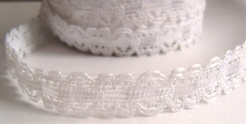 L473 16mm White Flat Insertion / Slot Lace