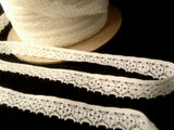 L508 12mm Ivory Cream Lightly Elasticated Flat Lace