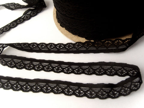 L509 12mm Black Flat Lace