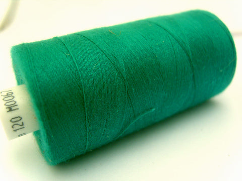 MOON 067 Jade Green Coats Sewing Thread,Spun Polyester 1000 Yard Spool, 120's