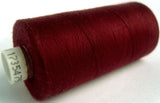 MOON 019 Burgundy Coates Sewing Thread,Spun Polyester 1000 Yard Spool, 120's