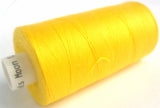 MOON 202 Yellow Coates Sewing Thread,Spun Polyester 1000 Yard Spool, 120's