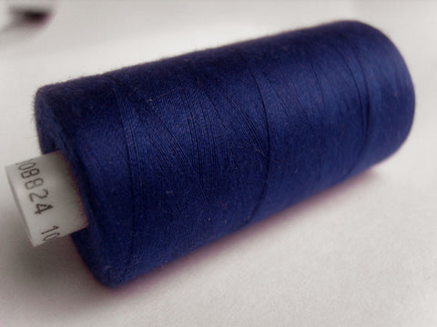 MOON 001 Dark Royal Blue Coates Sewing Thread,Spun Polyester 1000 Yard Spool, 120's