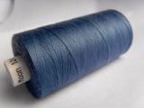 MOON 030 Deep Dusky Blue Coates Sewing Thread,Spun Polyester 1000 Yard Spool, 120's