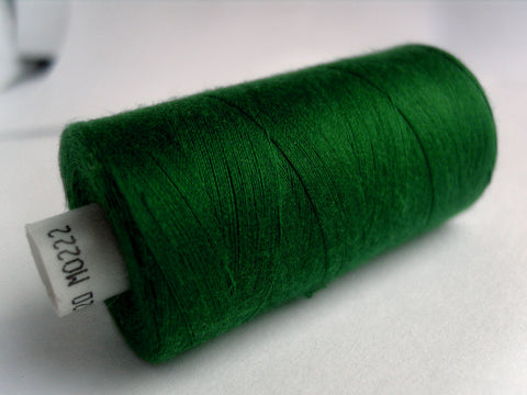 MOON 222 Bottle Green Coats Sewing Thread,Spun Polyester 1000 Yard Spool, 120's