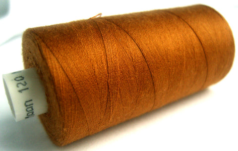 MOON 011 Gold Brown Coates Sewing Thread,Spun Polyester 1000 Yard Spool, 120's