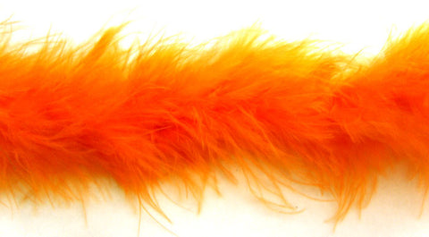 MARAB58 Orange Marabou String (Swansdown). Turkey Feather - Ribbonmoon