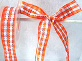 R0142 25mm Orange, Blue, Purple and White Gingham Ribbon - Ribbonmoon