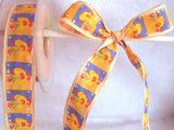 R0147 27mm Easter Chick Design Ribbon, Wire Edge - Ribbonmoon