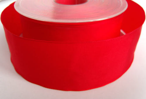 R0239 40mm Red Taffeta Ribbon by Berisfords - Ribbonmoon