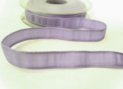 R0291 13mm Lightly Ruched Lilac Ribbon