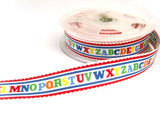 R0304C 18mm Alphabet Ribbon, 100% Cotton