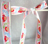 R0352 27mm Poly Cotton Tape Ribbon with a Single Sided Childrens Design - Ribbonmoon
