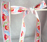 R0352b 27mm Poly Cotton Tape Ribbon with a Single Sided Design - Ribbonmoon