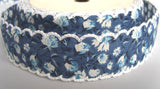 R0357 30mm Blues and White Cotton Ribbon Braid - Ribbonmoon