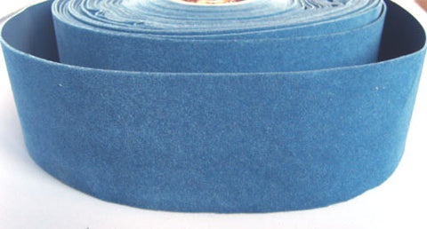 R0504 50mm Dusky Blue Faux Velvet, Plastic Backed Velveteen - Ribbonmoon