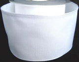 R0513L 59mm White Berisfords Woven Polyester Taffeta Ribbon