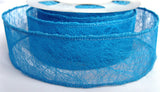 R0581 40mm Maya Blue Water Repellent Webbing Ribbon, Wire Edge - Ribbonmoon