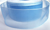 R0643 42mm Cornfower Blue Water Resistant Sheer Ribbon - Ribbonmoon