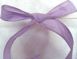 R0760 28mm Orchid Cotton Ribbon with a Micro Dot Design, Wire Edge - Ribbonmoon