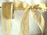 R0772 43mm Translucent Metallic Ribbon with "Merry Christmas" Print. - Ribbonmoon