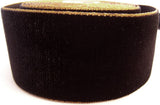 R0786 51mm Black Velvet Ribbon with Metallic Gold Borders - Ribbonmoon