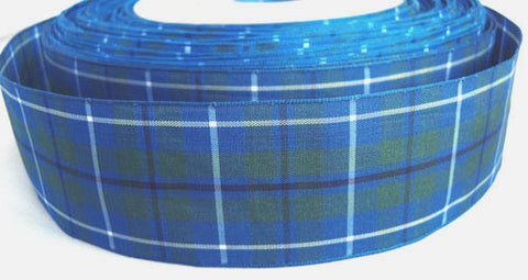 R0883 37mm Douglas Double Face Polyester Tartan Ribbon