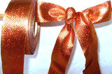 R1039 Cardinal Red and Gold Metallic Lame Ribbon, Wire Edge - Ribbonmoon